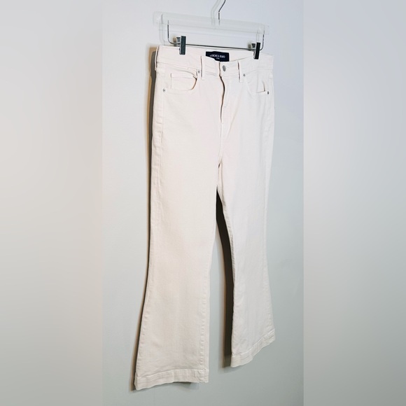 Veronica Beard Carson High-Rise Ankle Flare Jeans Ecru Women's NWT - Picture 6 of 16